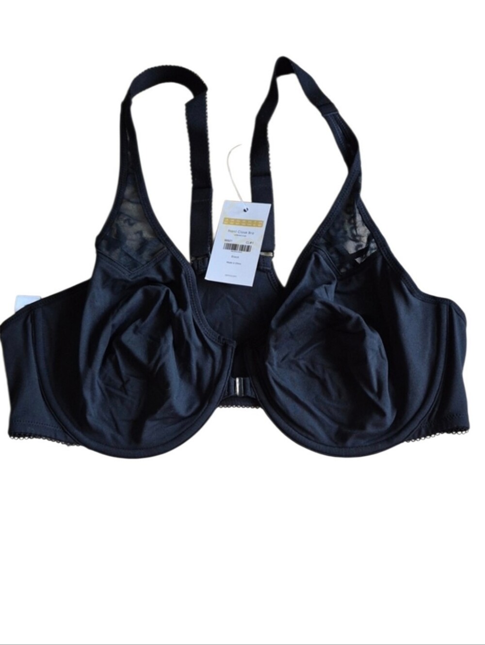 Delimira 40C Black Front Close Unlined Underwire Bra New With Tags